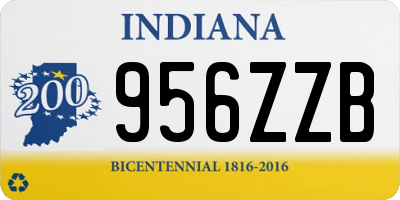 IN license plate 956ZZB