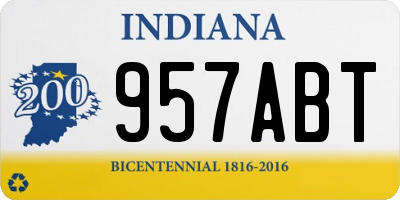 IN license plate 957ABT