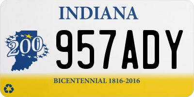 IN license plate 957ADY