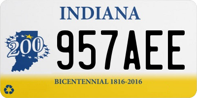 IN license plate 957AEE