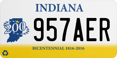 IN license plate 957AER
