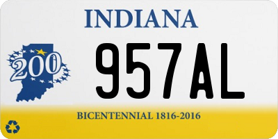 IN license plate 957AL