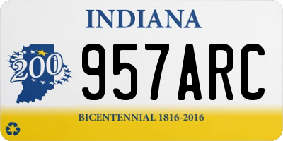IN license plate 957ARC