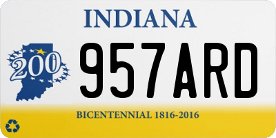 IN license plate 957ARD