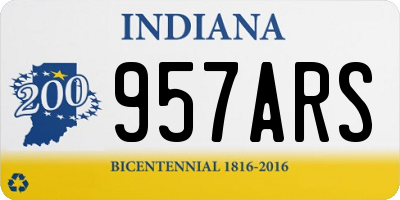 IN license plate 957ARS
