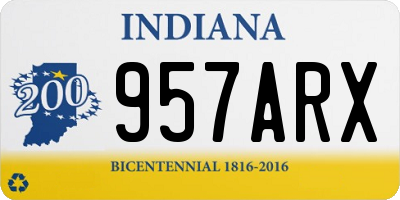 IN license plate 957ARX