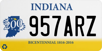 IN license plate 957ARZ