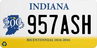 IN license plate 957ASH