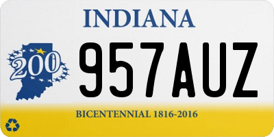 IN license plate 957AUZ