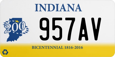 IN license plate 957AV
