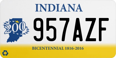 IN license plate 957AZF