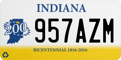 IN license plate 957AZM