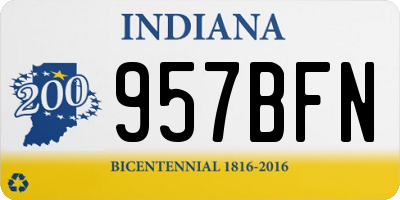 IN license plate 957BFN