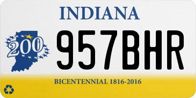IN license plate 957BHR