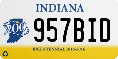 IN license plate 957BID
