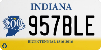 IN license plate 957BLE