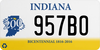 IN license plate 957BO
