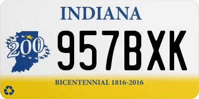 IN license plate 957BXK