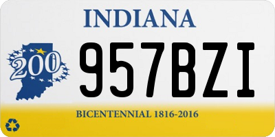 IN license plate 957BZI