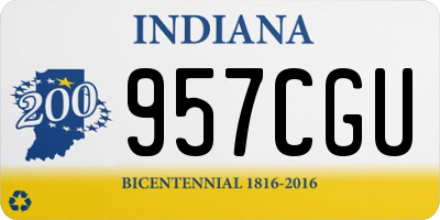 IN license plate 957CGU