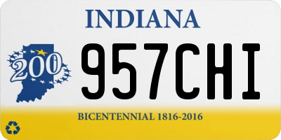 IN license plate 957CHI