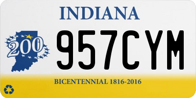 IN license plate 957CYM