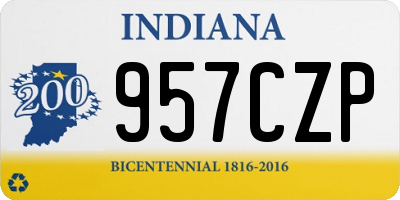 IN license plate 957CZP
