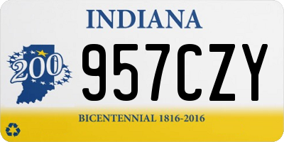 IN license plate 957CZY