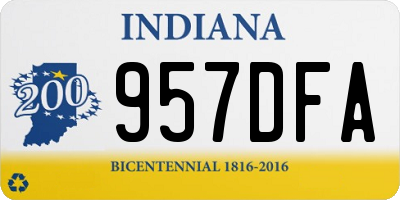IN license plate 957DFA