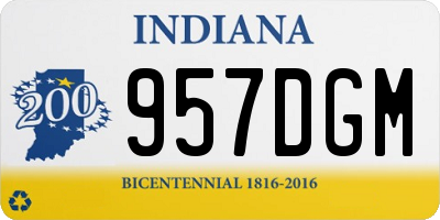 IN license plate 957DGM