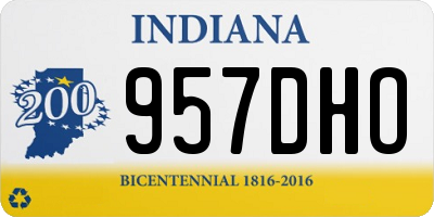IN license plate 957DHO