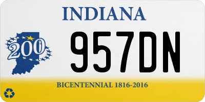 IN license plate 957DN