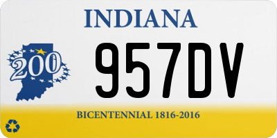 IN license plate 957DV