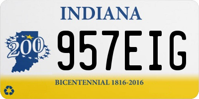 IN license plate 957EIG