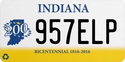 IN license plate 957ELP