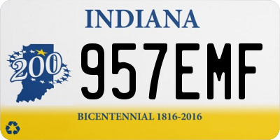 IN license plate 957EMF