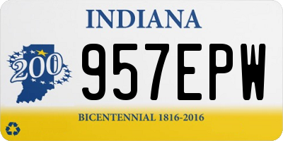 IN license plate 957EPW