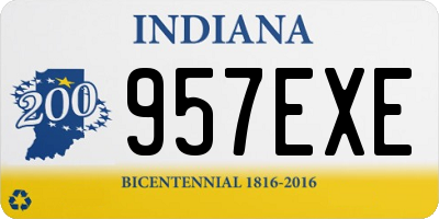 IN license plate 957EXE