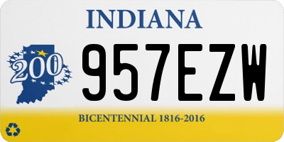 IN license plate 957EZW