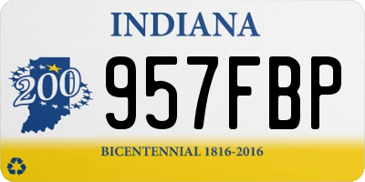 IN license plate 957FBP