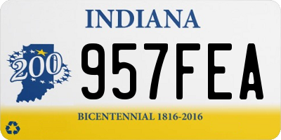 IN license plate 957FEA