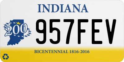IN license plate 957FEV