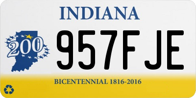 IN license plate 957FJE