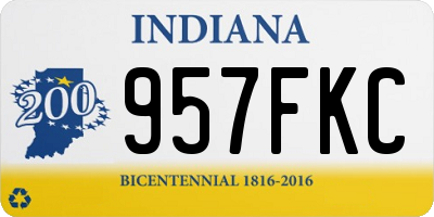 IN license plate 957FKC