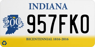 IN license plate 957FKO