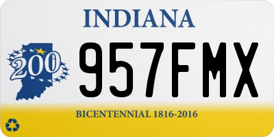 IN license plate 957FMX