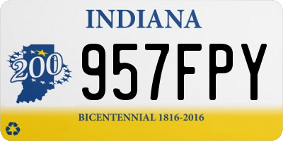 IN license plate 957FPY