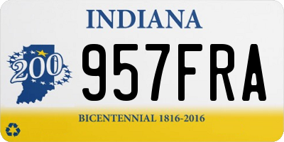 IN license plate 957FRA