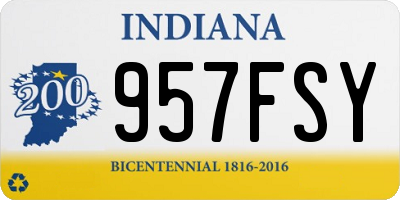 IN license plate 957FSY