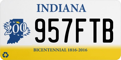IN license plate 957FTB